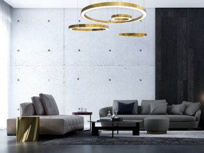 Avenue Lighting Aria Energy - efficient LED Hanging Chandelier with Geometric Design