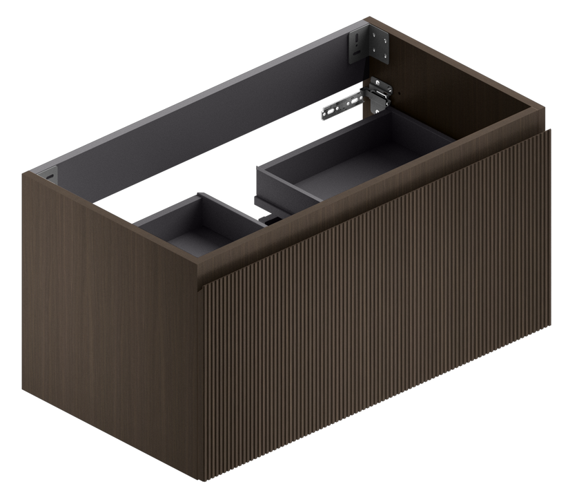 Berloni Pura 36-Inch Bathroom Vanity Base Cabinet with Two Drawers for Enhanced Storage