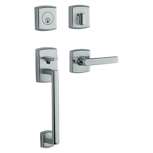 Baldwin Soho Sectional Trim with 5485V Lever: Satin Nickel, Solid Forged Brass
