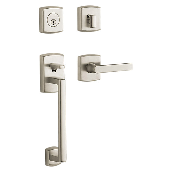 Baldwin Soho Sectional Trim with 5485V Lever: Satin Nickel, Solid Forged Brass