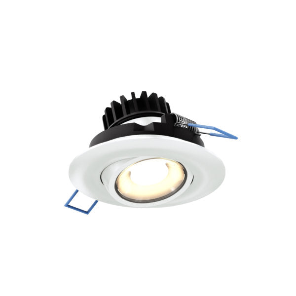 DALS Lighting 3-Inch Round Recessed LED Adjustable Gimbal Lighting Fixture with 5 Color Temperature Control (5CCT)