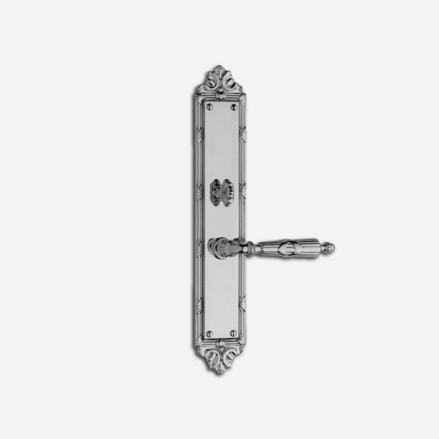 Exquisite Classic Brass St. Georges 802 Interior Door Lever Set Featuring a 1-3/4 Inches by 10 Inches Escutcheon