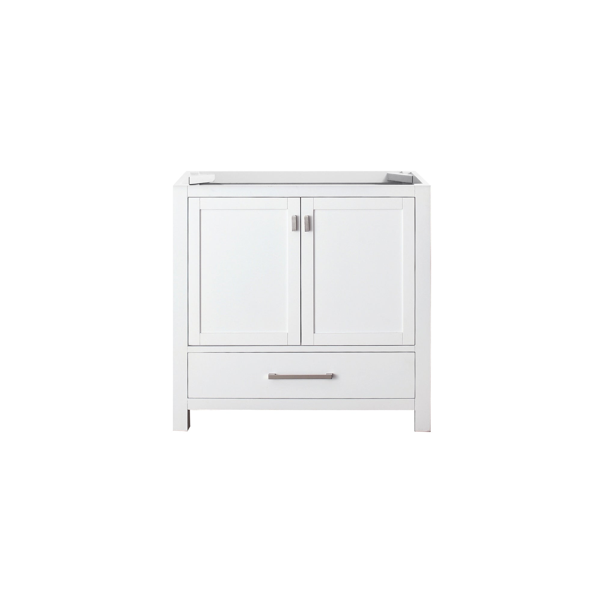 Avanity Modero 36-Inch Bathroom Vanity Base with Chilled Gray Finish and Brushed Nickel Hardware