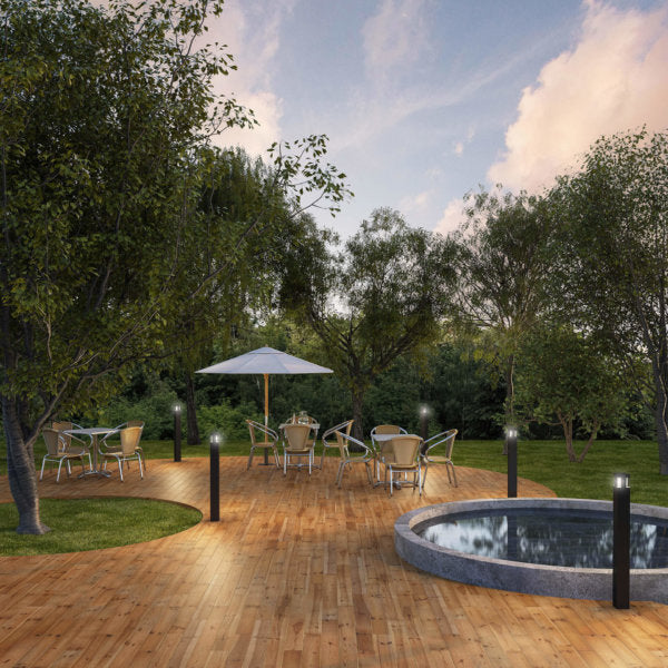 DALS Lighting FORMS 4-Inch X-Shaped High-Efficiency LED Bollard Path Light