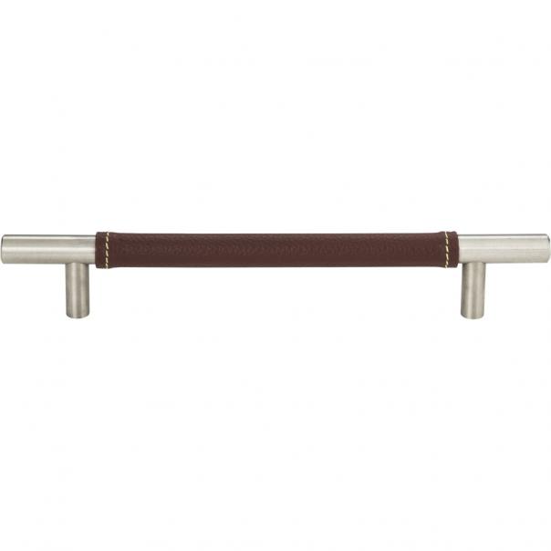 Atlas Zanzibar Brown Leather Cabinet Pull with 6 5/16-Inch Center-to-Center Measurement