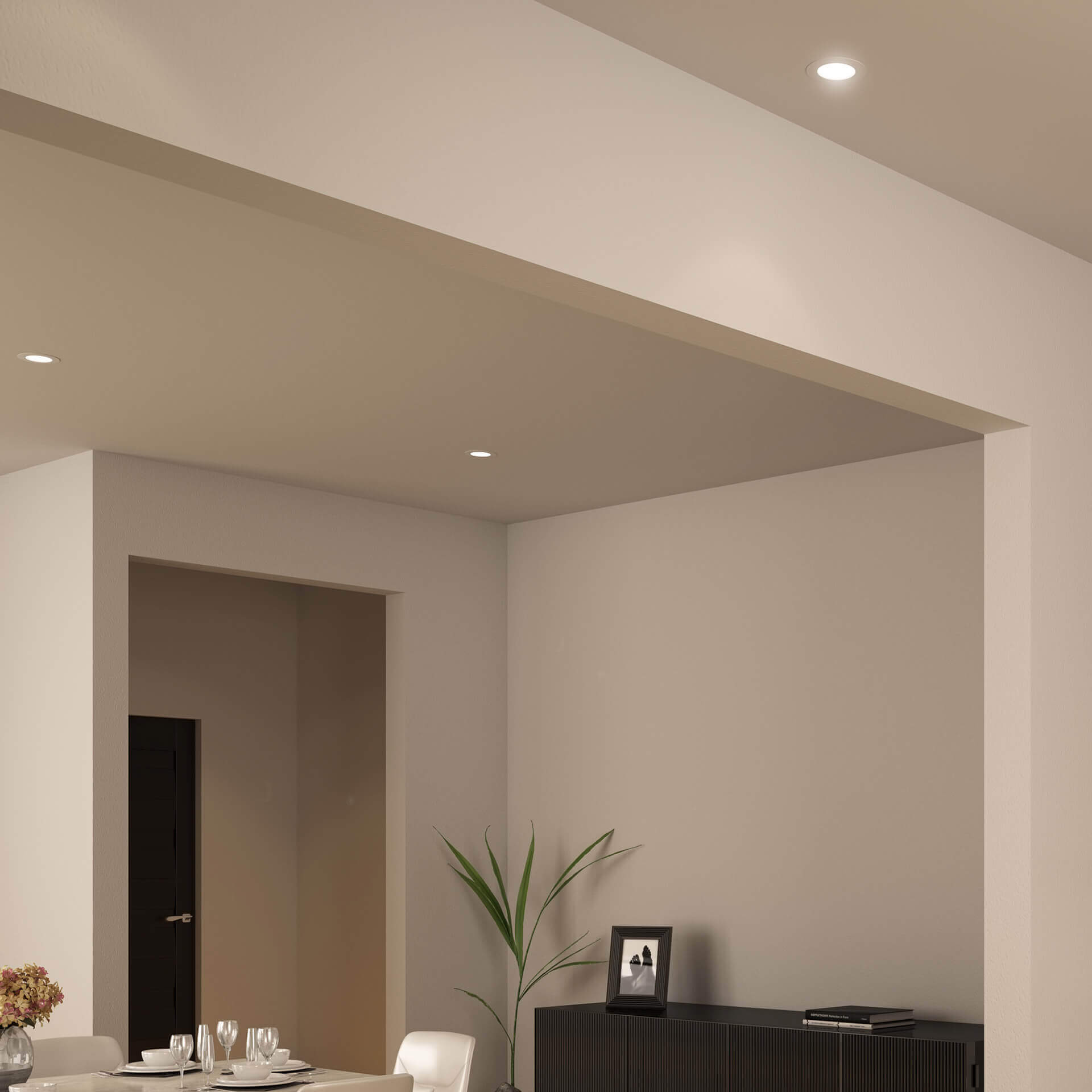 DALS Lighting 6-Inch Round Recessed LED Panel Lighting Fixture with Multiple Trims for Residential and Commercial Use