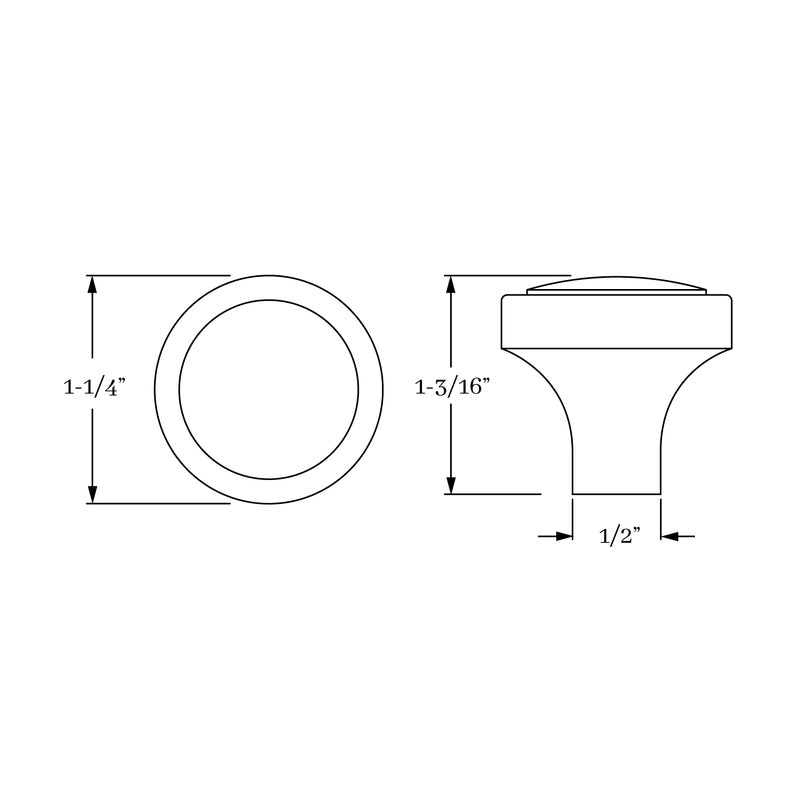 Exquisite Solid Brass 1 1/4 Inch Shore Collection Knob