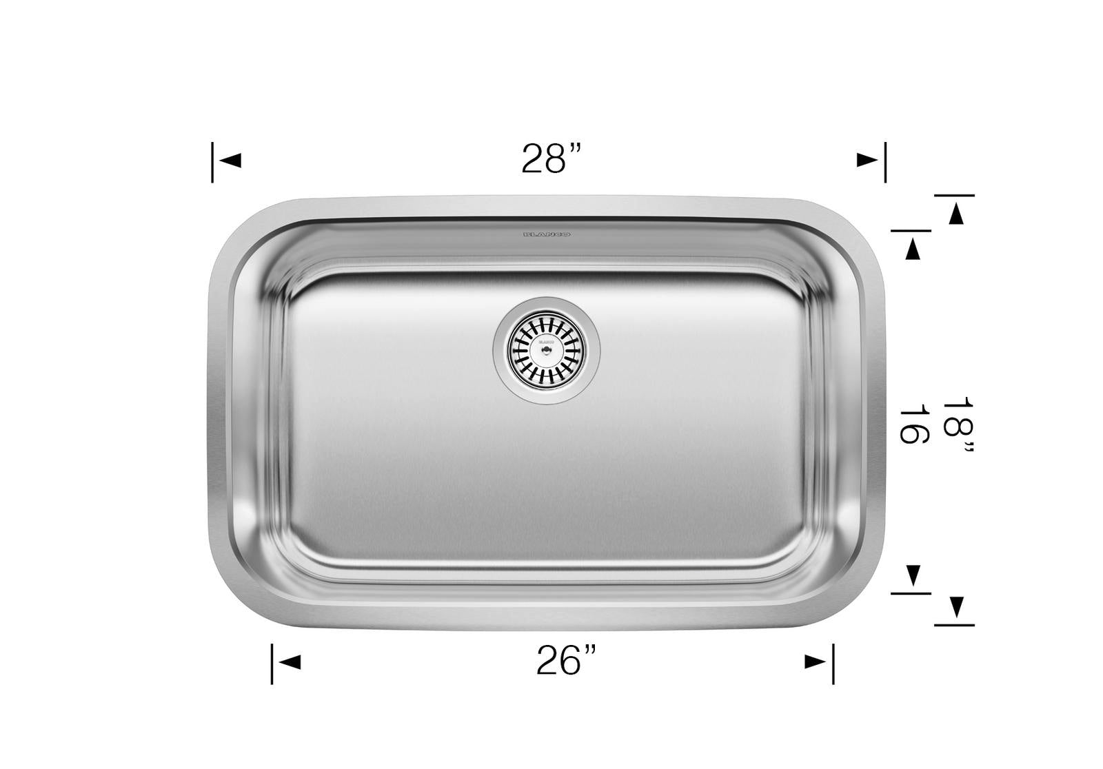 Blanco Stellar ADA Compliant Single Bowl Kitchen Sink for Optimal Storage