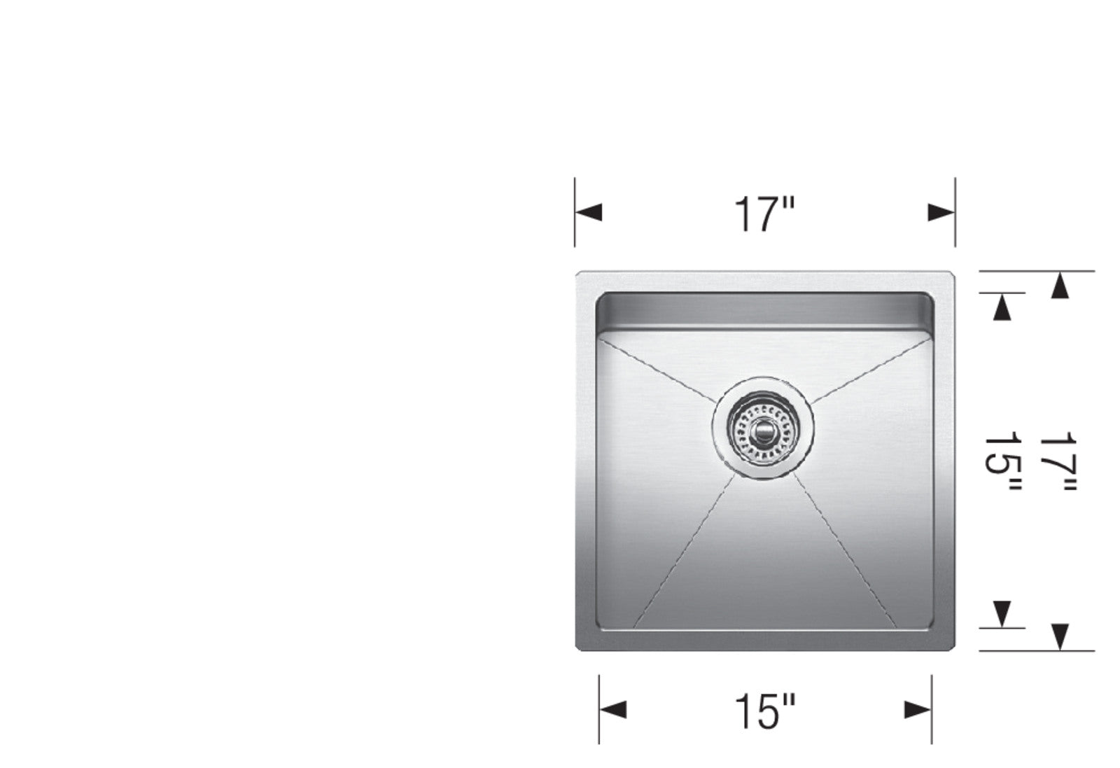 Blanco Quatrus R15 High - Quality Stainless Steel Bar Sink