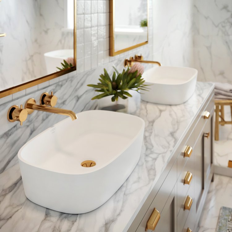 Dado Avaline High - Quality Quartz Vessel Sink, 22.5' x 15.0' x 6.0'