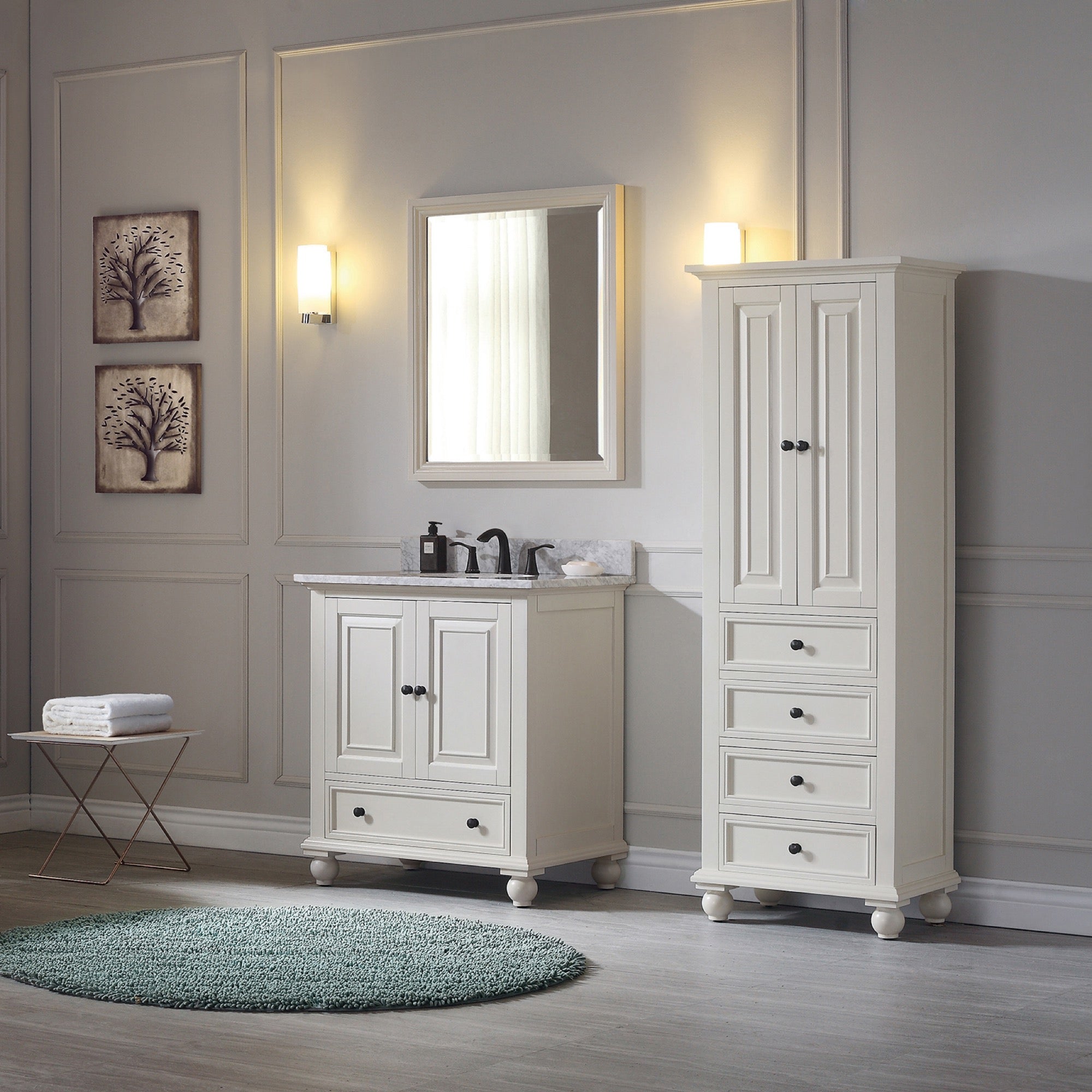 Avanity Thompson 30-Inch Bathroom Vanity Base with Classic Design