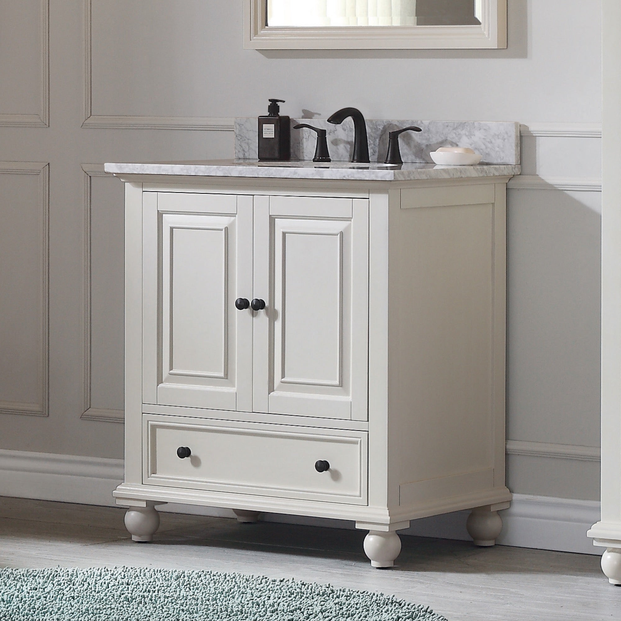 Avanity Thompson 30-Inch Bathroom Vanity Base with Classic Design