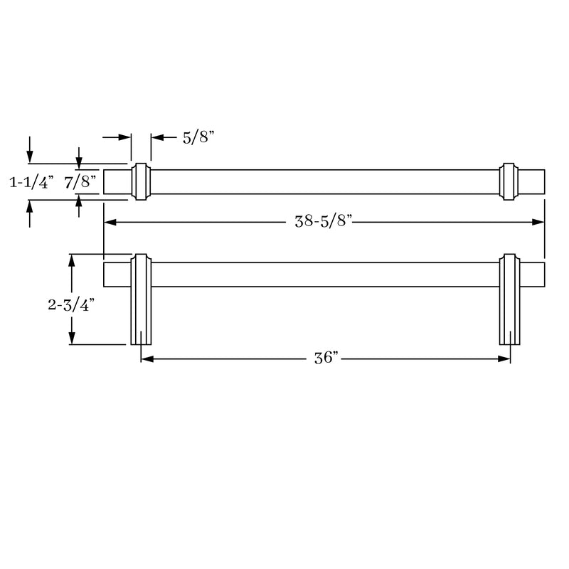 High - Quality 36 - Inch Classic Brass Summit Appliance Pull for Elegant Kitchens