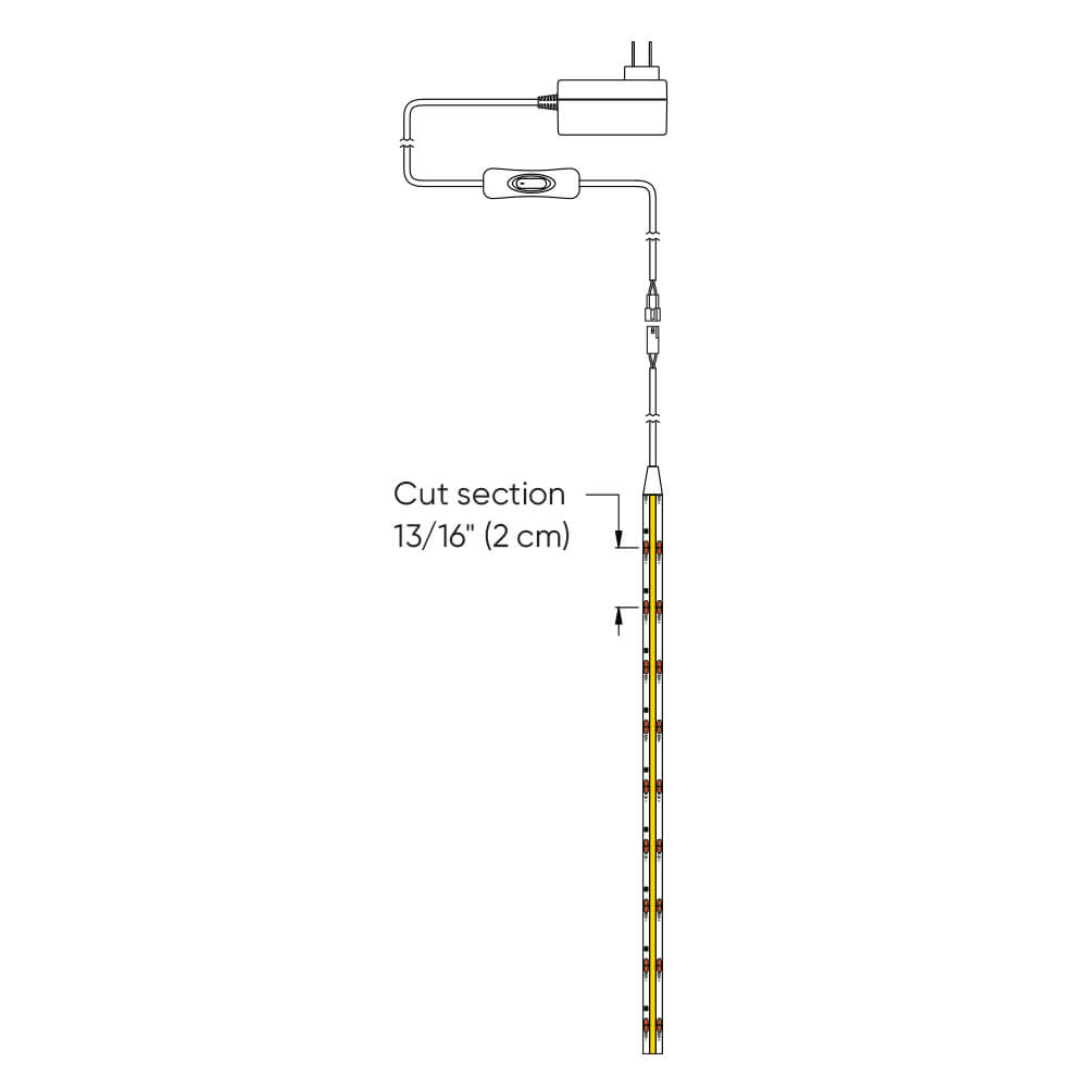 DALS Lighting Decorative COB LED Tape Light Kits for Versatile Interior Lighting