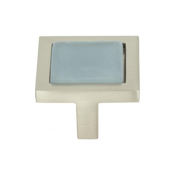 1 3/8 Inch Durable Zinc Alloy Atlas Spa Blue Square Cabinet Knob