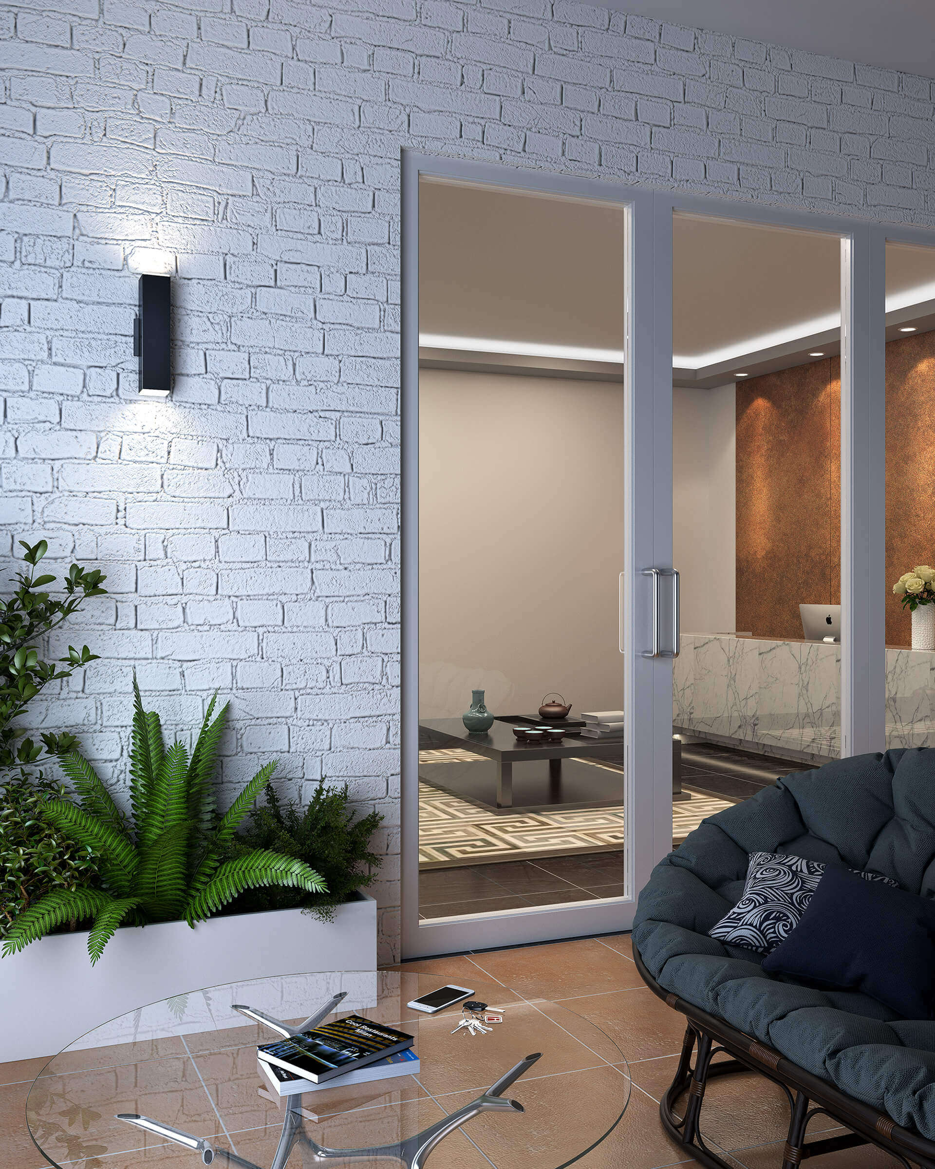 DALS Lighting FORMS 4-Inch Adjustable Square LED Cylinder Wall Sconce