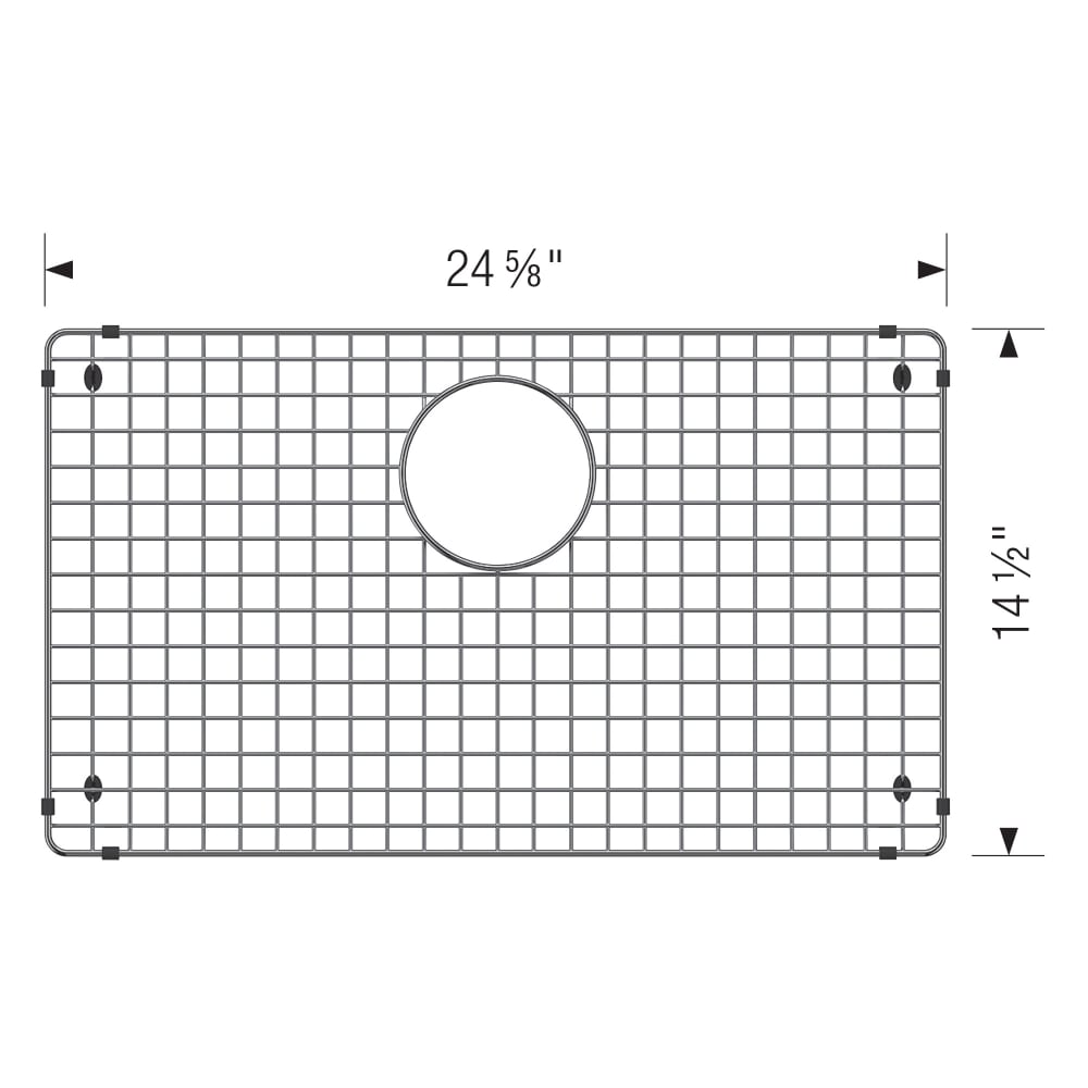 Durable Blanco Quatrus 443147 Stainless Steel Kitchen Sink Grid
