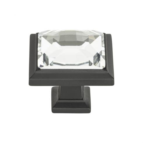 1 5/16 Inch Atlas Legacy Elegant Crystal Square Cabinet Knob