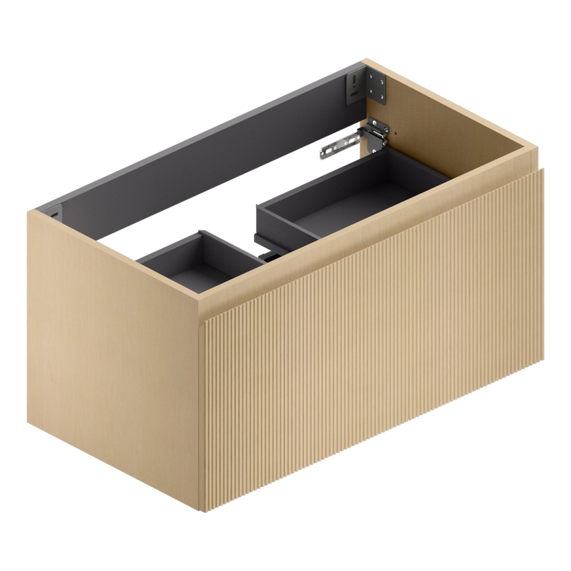 Berloni Pura 36-Inch Bathroom Vanity Base Cabinet with Two Drawers for Enhanced Storage