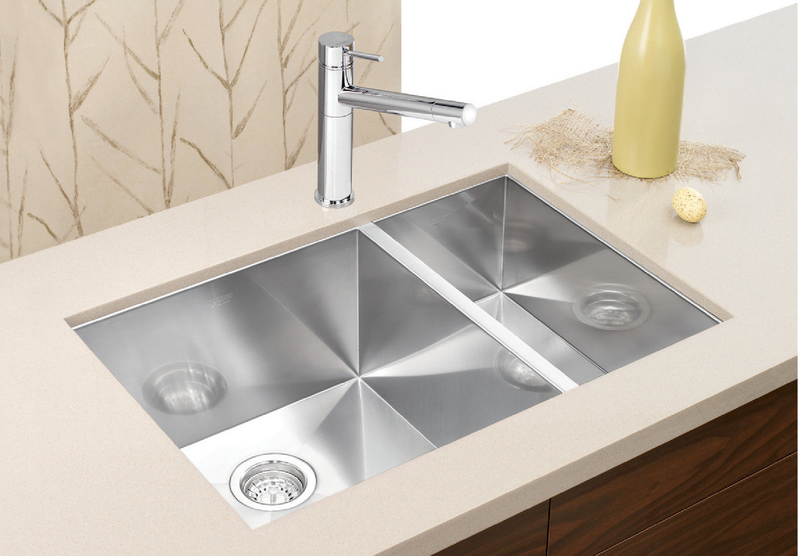Blanco High - Precision 16 R0 1 and 1/2 Bowl Stainless Steel Kitchen Sink