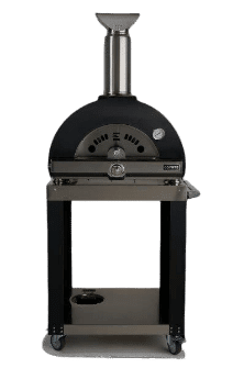 Coyote 30-Inch Hybrid Multi-Fuel Outdoor Cooking Oven Cart Equipped with a Practical Tool Holder