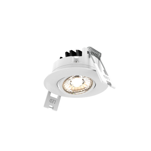 DALS Lighting 2-Inch Recessed Round LED Gimbal Downlight with 5 Selectable Color Temperatures
