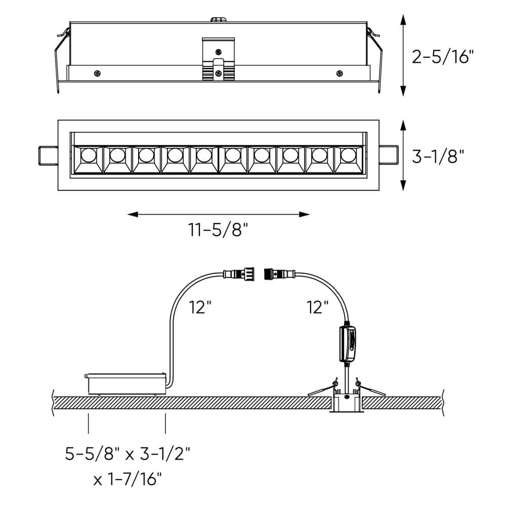 DALS Lighting Adjustable Recessed Down Light CCT with 10 Microspot Lights for Contemporary Lighting Solutions
