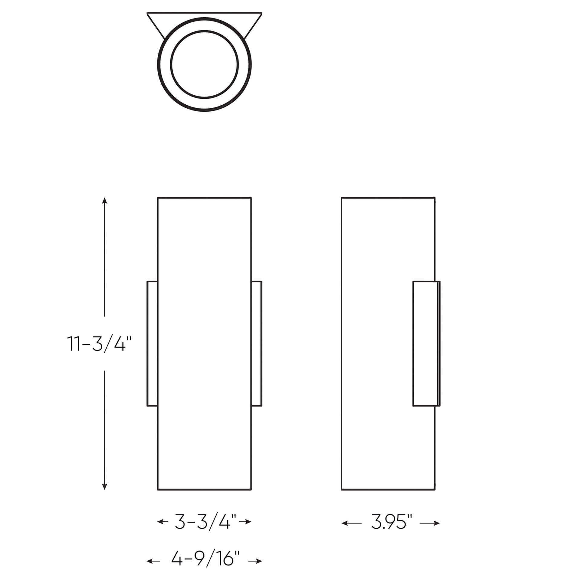 DALS Lighting FORMS 4-Inch Adjustable Round LED Cylinder Wall Sconce with Removable Lens