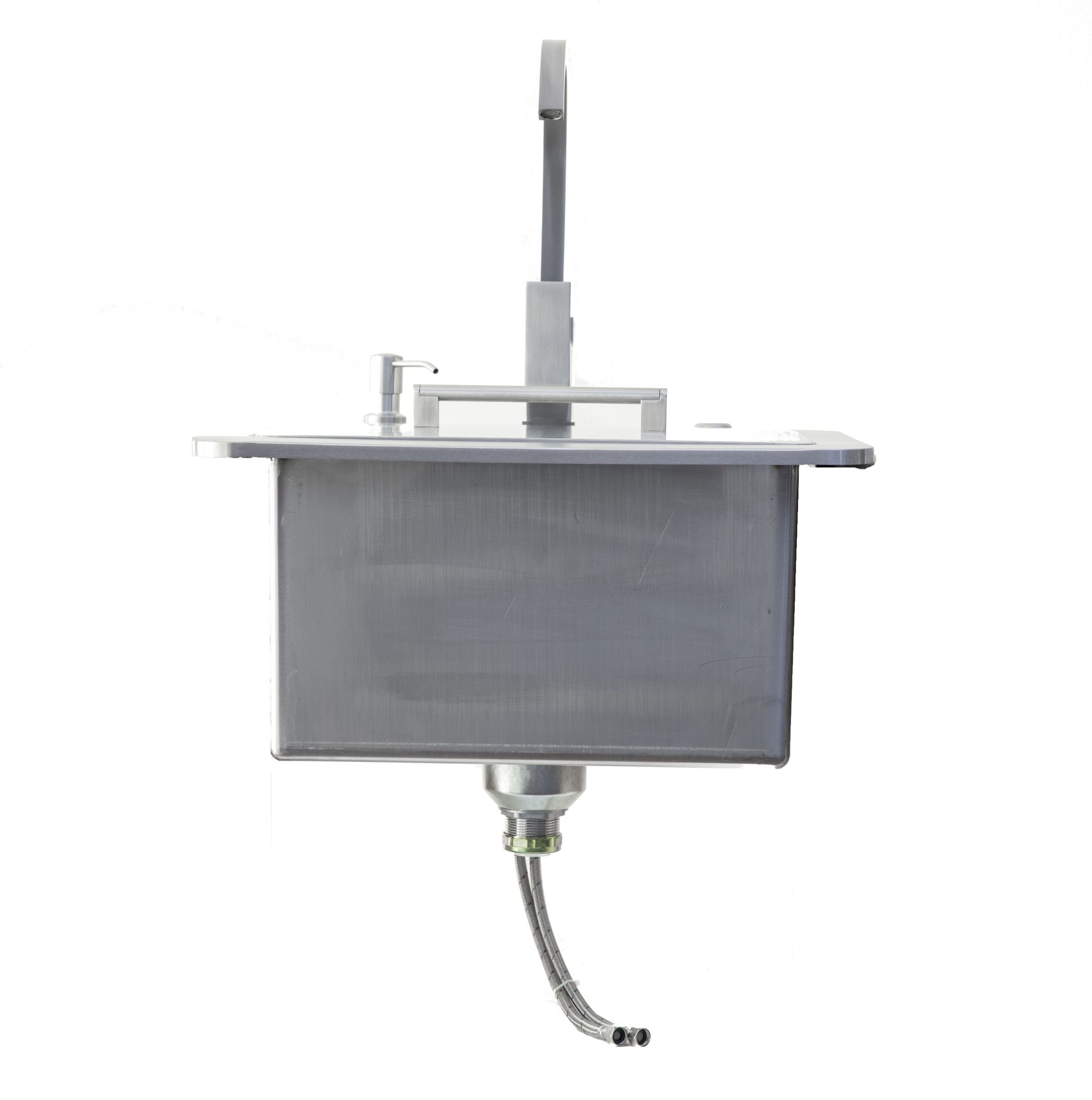 Coyote 21-Inch Durable Stainless Steel Sink Set with Faucet, Drain & Soap Dispenser