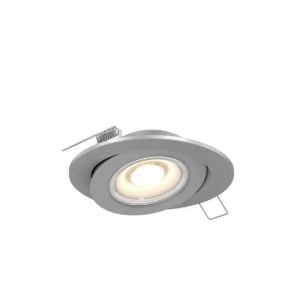 DALS Lighting 4-Inch Flat LED Recessed Gimbal Lighting Fixture for Versatile Illumination