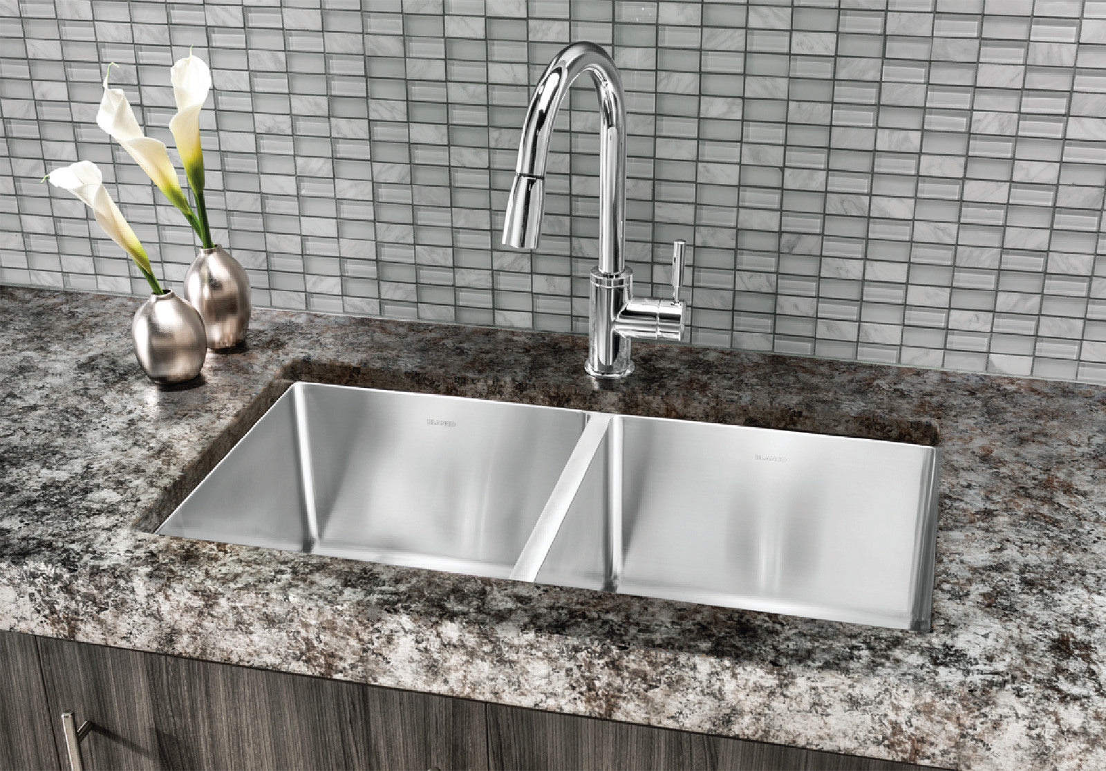 High - Quality Blanco Quatrus R15 Equal Double - Bowl Stainless Steel Sink